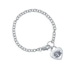 Fiinzto Engraved Charm Bracelet
